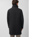 Long black quilted technical trench coat - Man | Roberto Verino