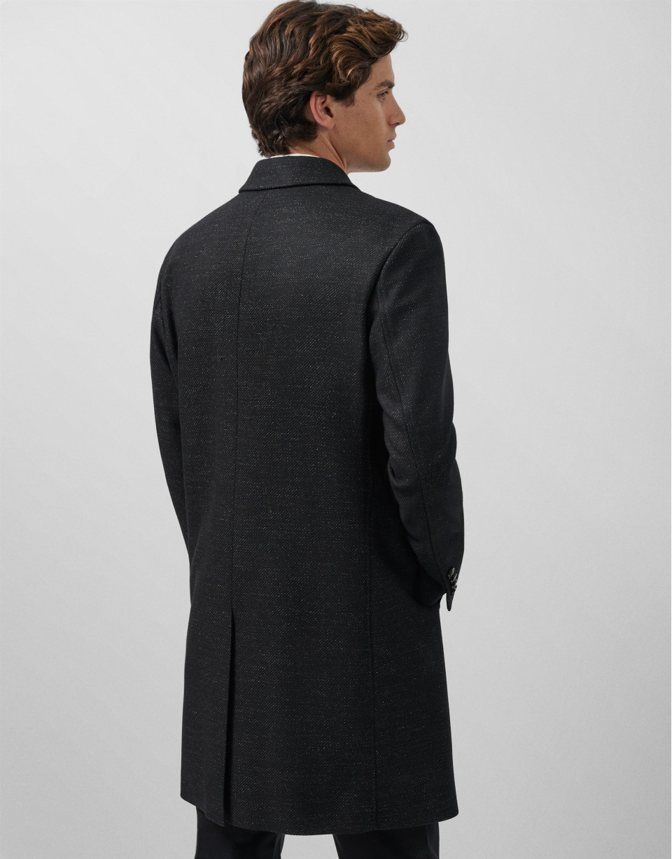 Black/white twill coat - Man - AW2025 | Roberto Verino