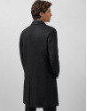 Abrigo sarga negro/blanco - Hombre - OI2025 | Roberto Verino