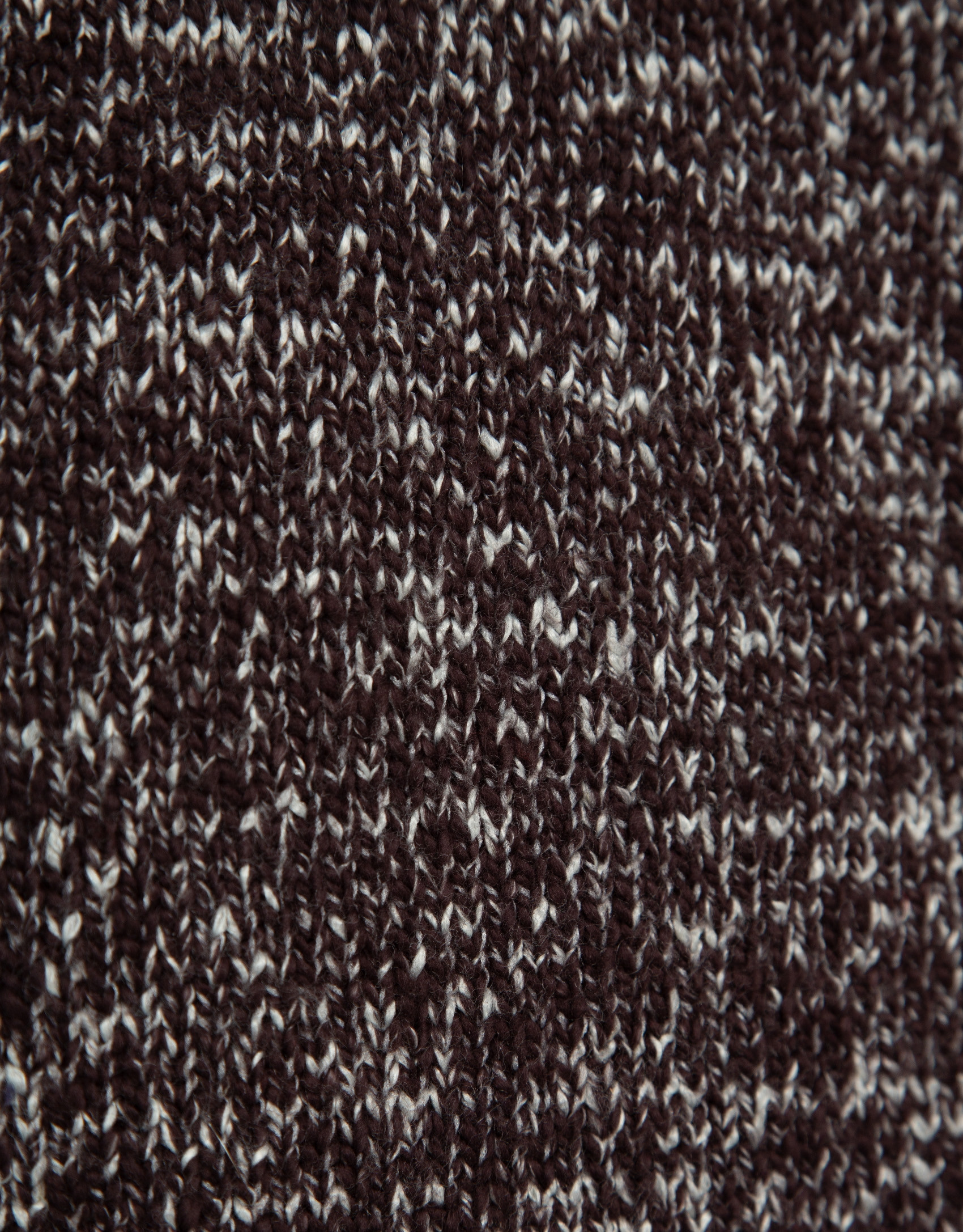 Brown/raw mouliné sweater - Man - AW2025 | Roberto Verino