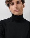 Jersey cuello cisne lana negro - Hombre | Roberto Verino