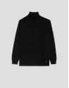 Black wool turtleneck sweater - Man - AW2025 | Roberto Verino