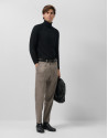 Black wool turtleneck sweater - Man - AW2025 | Roberto Verino