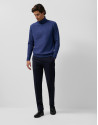 Blue melange turtleneck sweater - Man - AW2025 | Roberto Verino