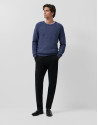 Blue/light blue mouliné sweater - Man - AW2025 | Roberto Verino