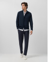 Plain high-neck navy zip-up jacket - Man | Roberto Verino