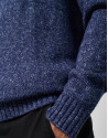 Blue/light blue mouliné sweater - Man - AW2025 | Roberto Verino