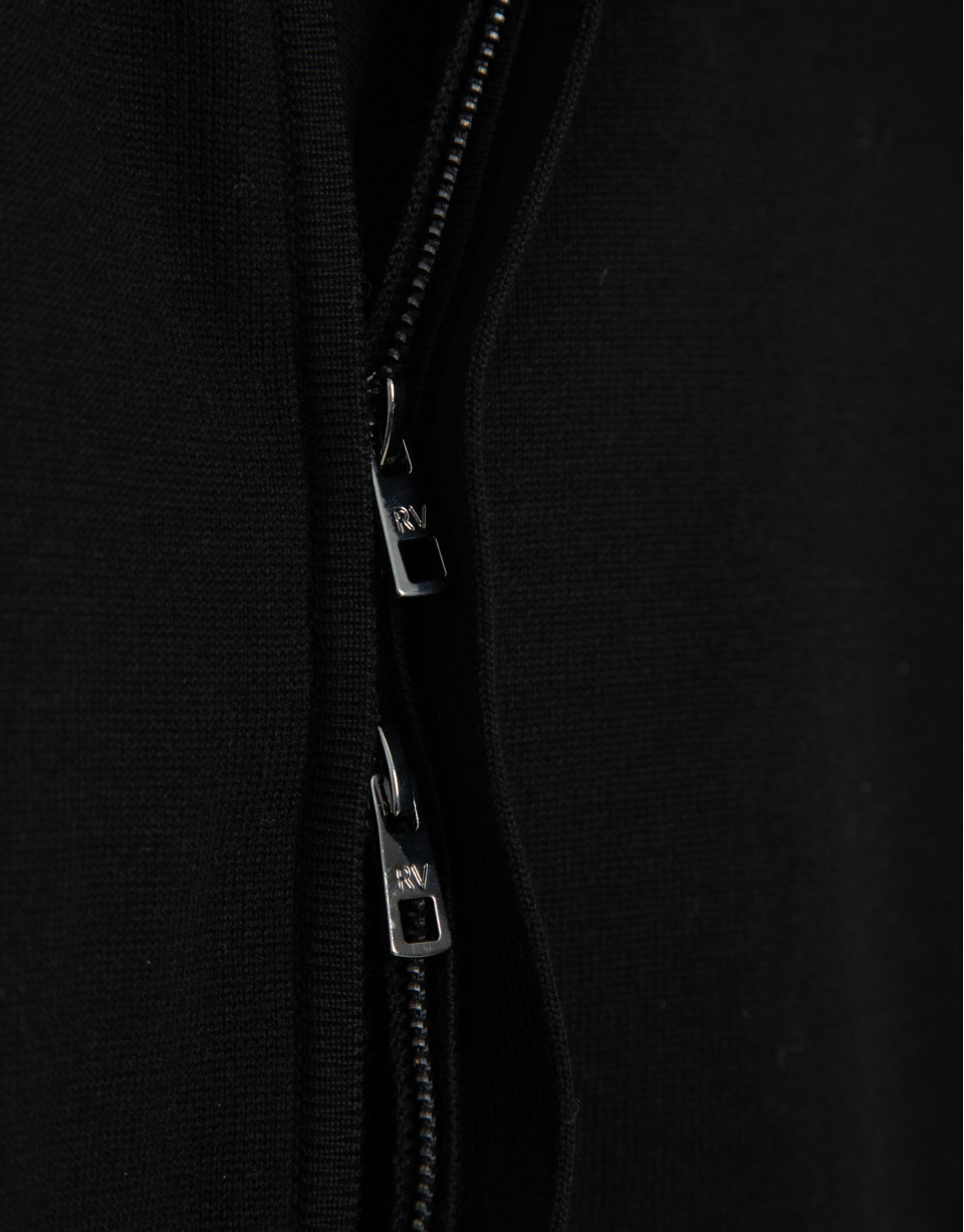 Chaqueta cremallera lisa color negro - Hombre | Roberto Verino