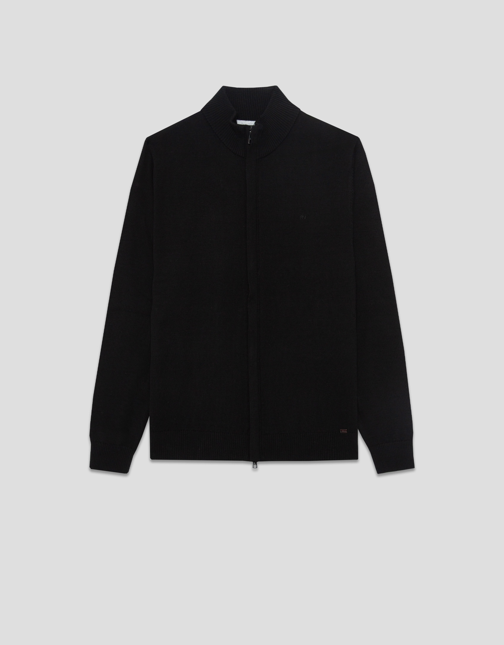 Chaqueta cremallera lisa color negro - Hombre | Roberto Verino