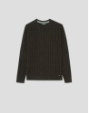 Khaki eight-stitch sweater - Man - AW2025 | Roberto Verino