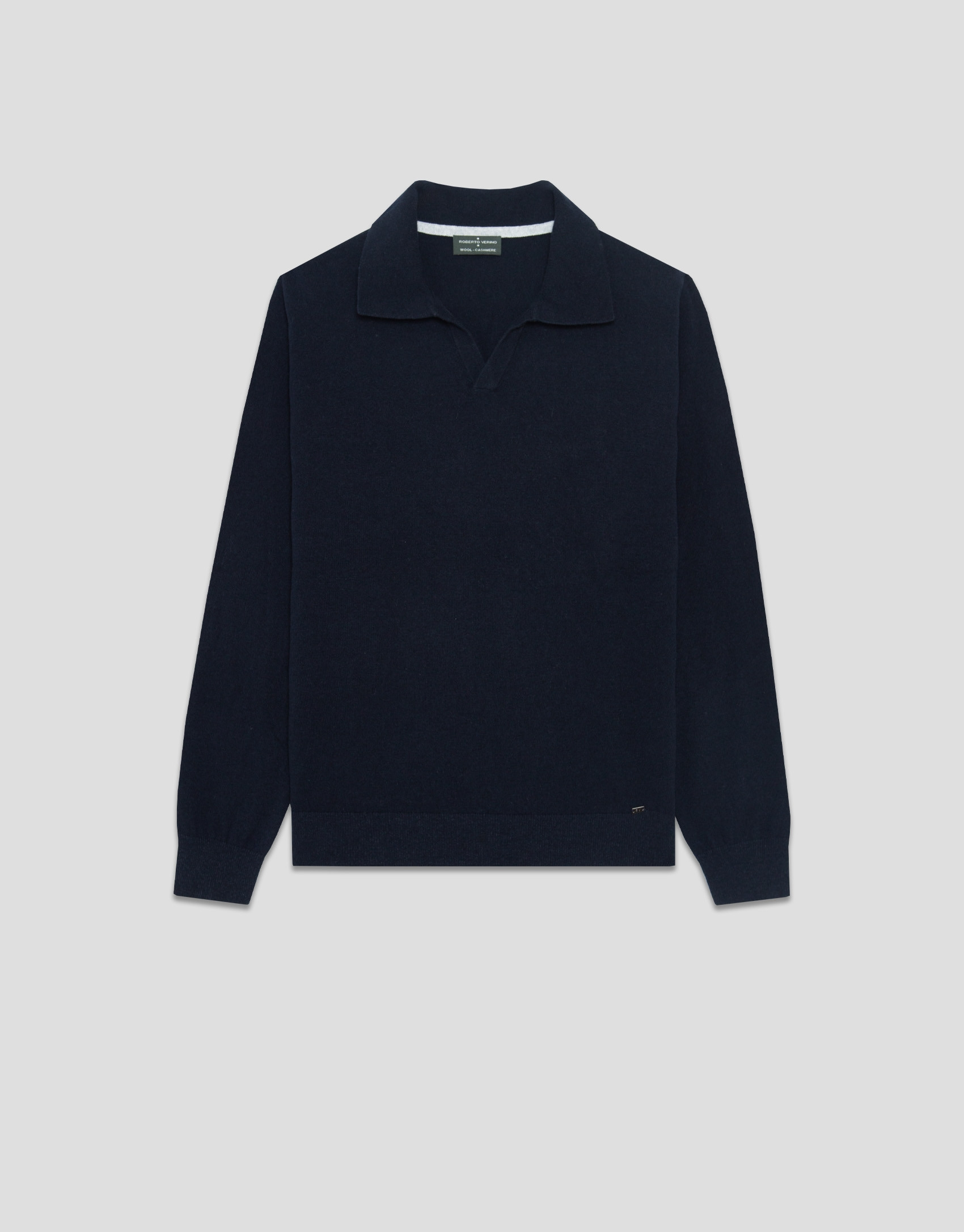 Jersey cuello polo marino - Hombre - OI2025 | Roberto Verino