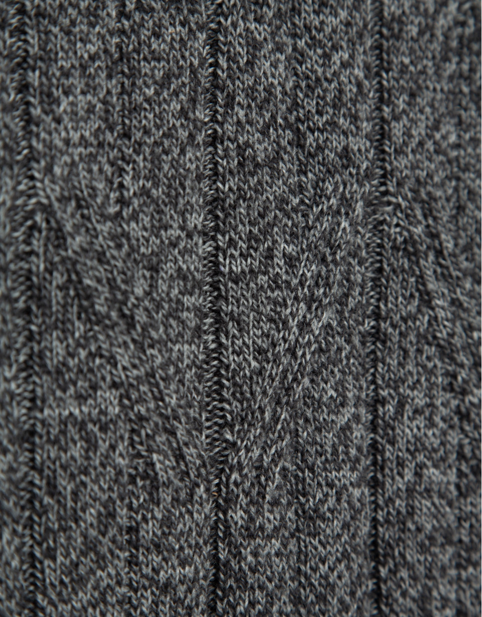 Dark grey melange turtleneck sweater - Man | Roberto Verino
