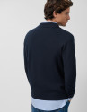 Navy polo neck sweater - Man - AW2025 | Roberto Verino