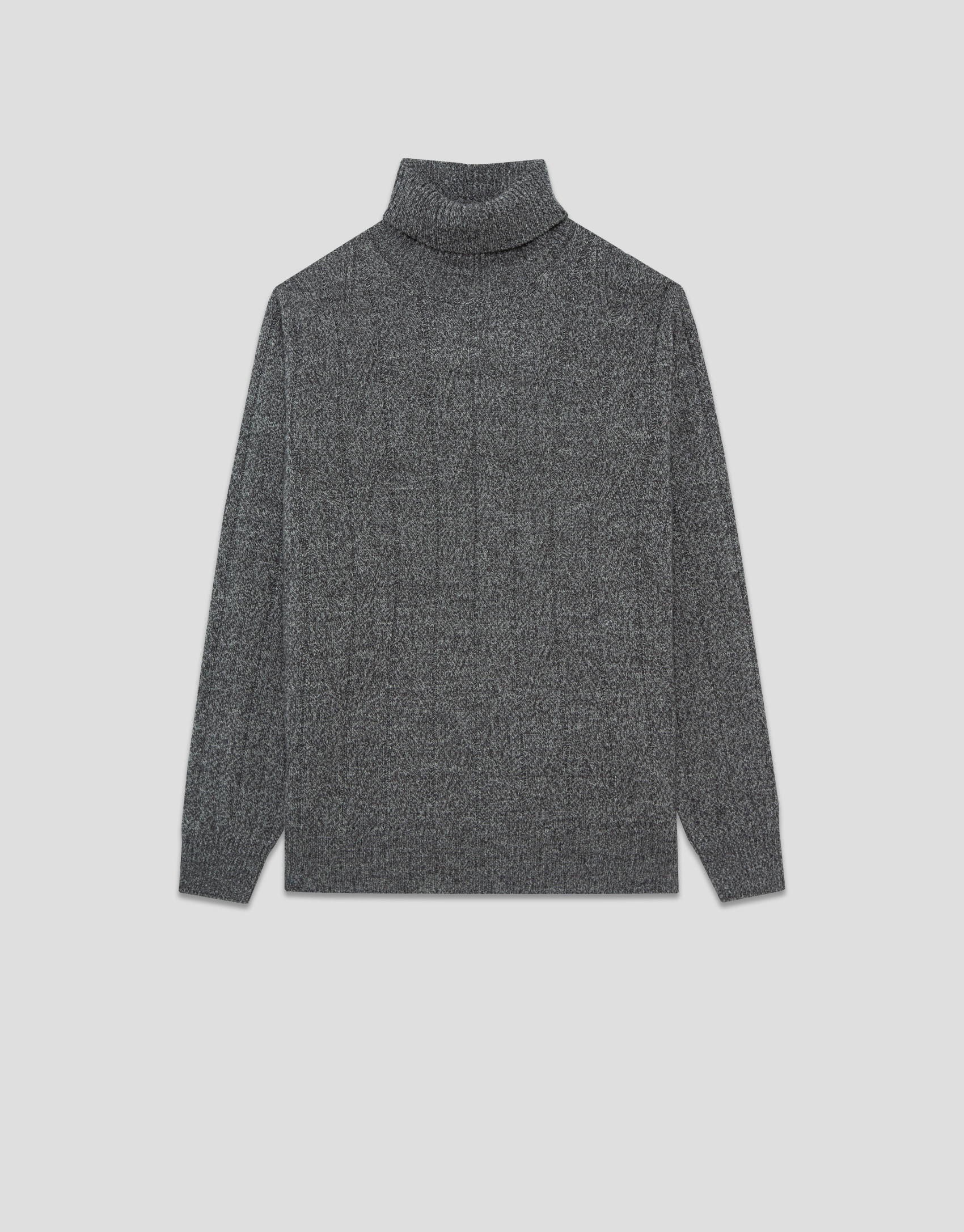 Dark grey melange turtleneck sweater - Man | Roberto Verino