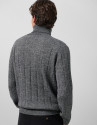 Dark grey melange turtleneck sweater - Man | Roberto Verino