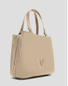 Bolso de mano Hobo Violeta M nailon beige | Roberto Verino
