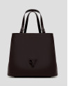 Violet M Hobo Handbag in Brown Nylon - Woman | Roberto Verino