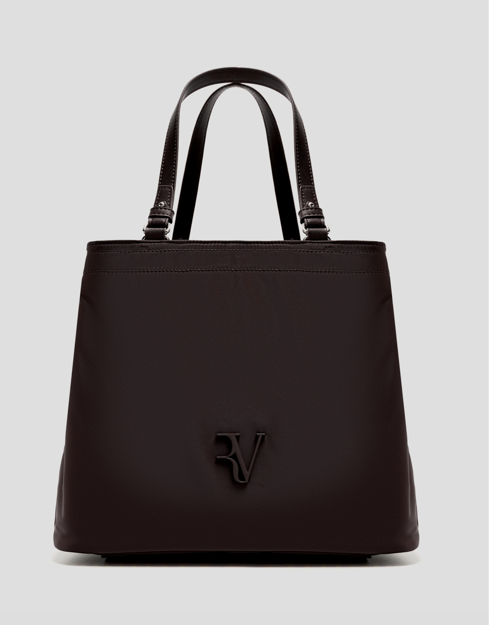 Violet M Hobo Handbag in Brown Nylon - Woman | Roberto Verino