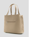 Bolso de mano Hobo Violeta M nailon beige | Roberto Verino
