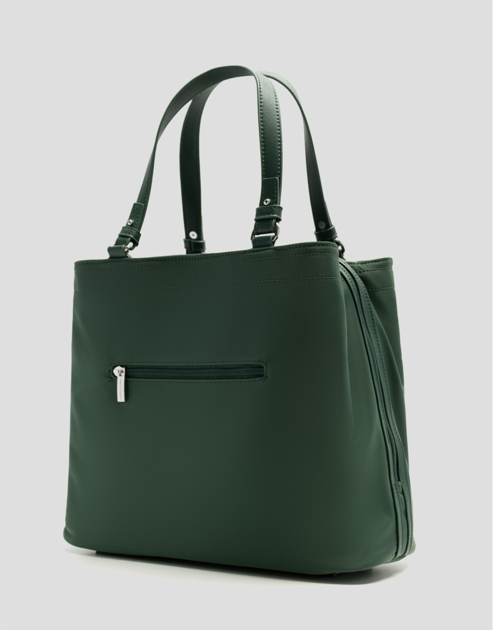Bolso de mano Hobo Violeta M nailon verde | Roberto Verino