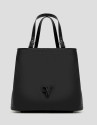 Bolso de mano Hobo Violeta M nailon negro | Roberto Verino