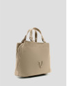 Hobo Violet S handbag in beige nylon - Gifts | Roberto Verino