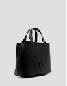 Bolso de mano Hobo Violeta S nailon negro | Roberto Verino