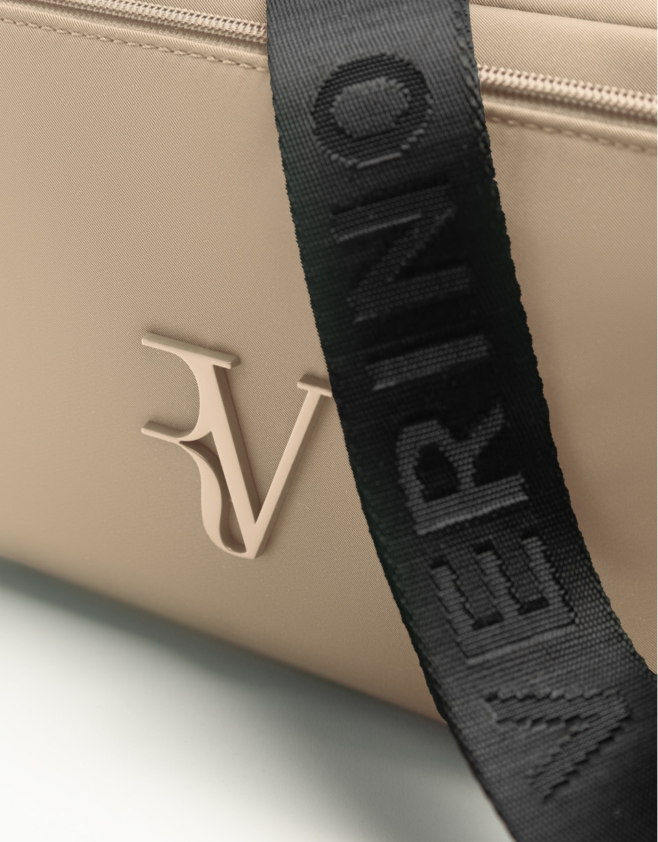 Violeta beige nylon shoulder bag - Woman | Roberto Verino
