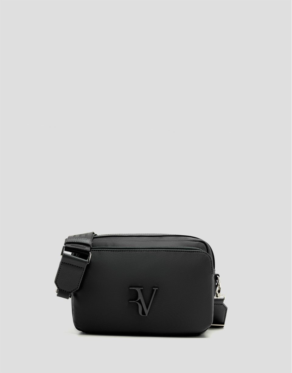 Violeta black nylon shoulder bag - Woman | Roberto Verino
