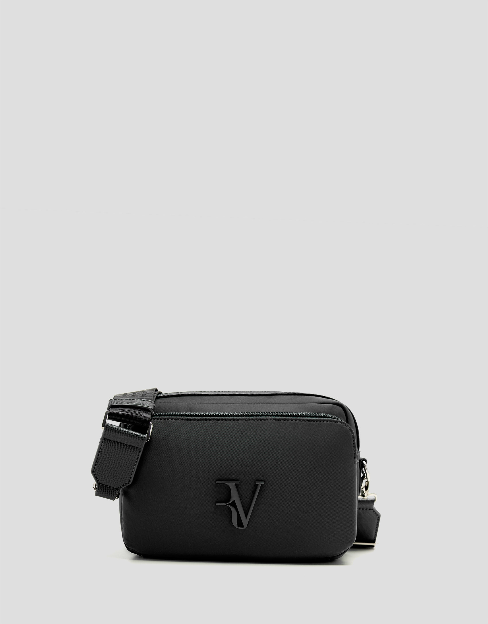 Violeta black nylon shoulder bag - Woman | Roberto Verino