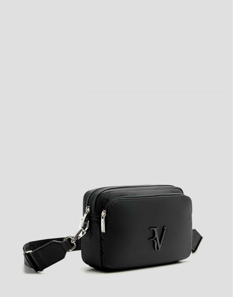 Violeta black nylon shoulder bag - Woman | Roberto Verino