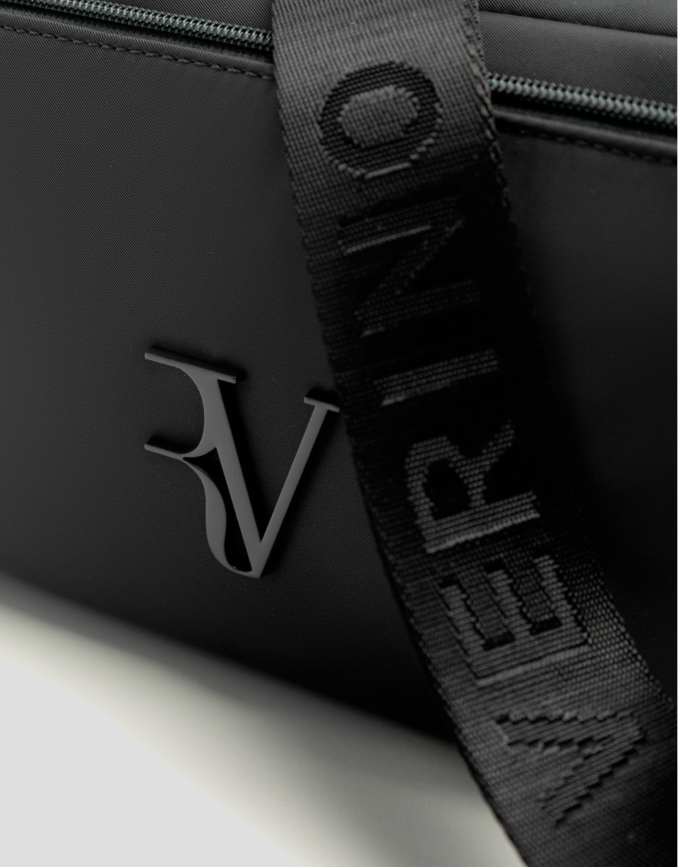 Violeta black nylon shoulder bag - Woman | Roberto Verino