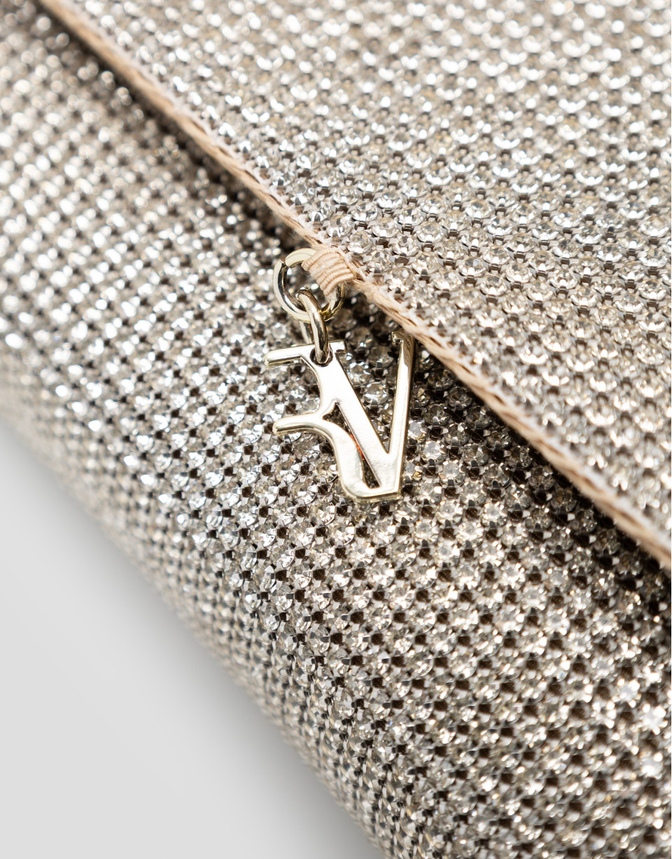 Aretha Mini Gold clutch bag - Woman - SS2026 | Roberto Verino
