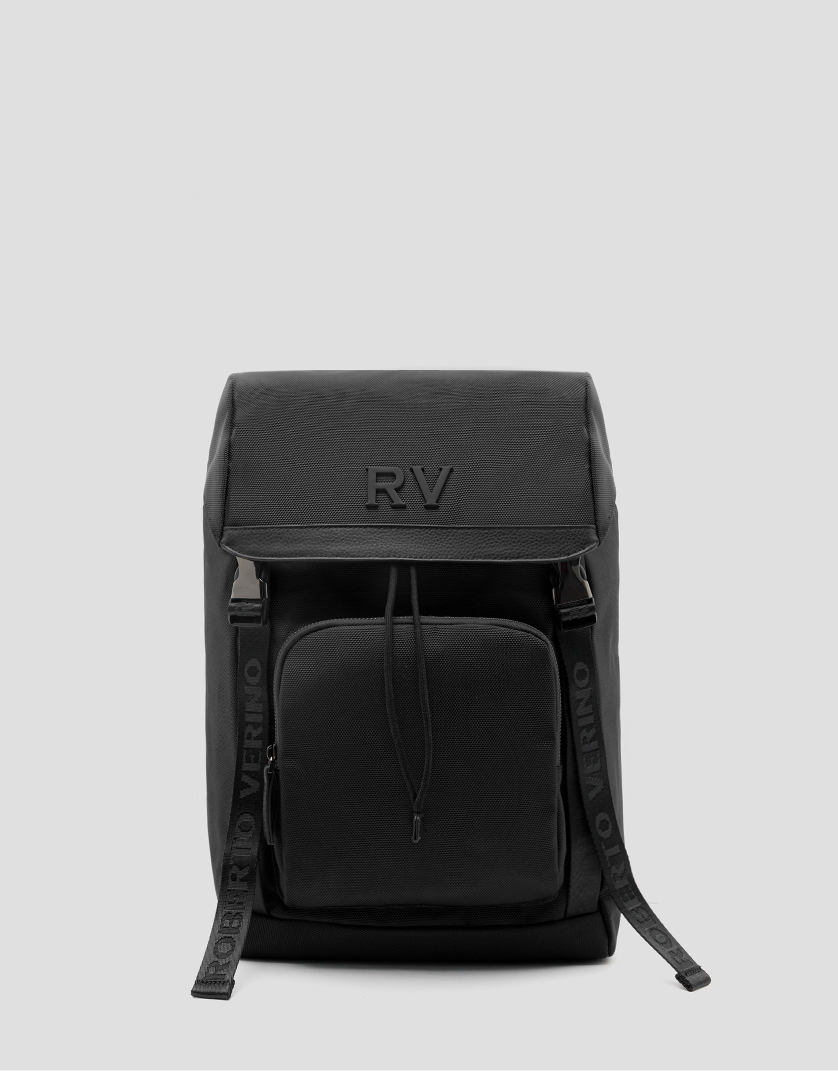 Work Backpack in black nylon - Man - SS2025 | Roberto Verino