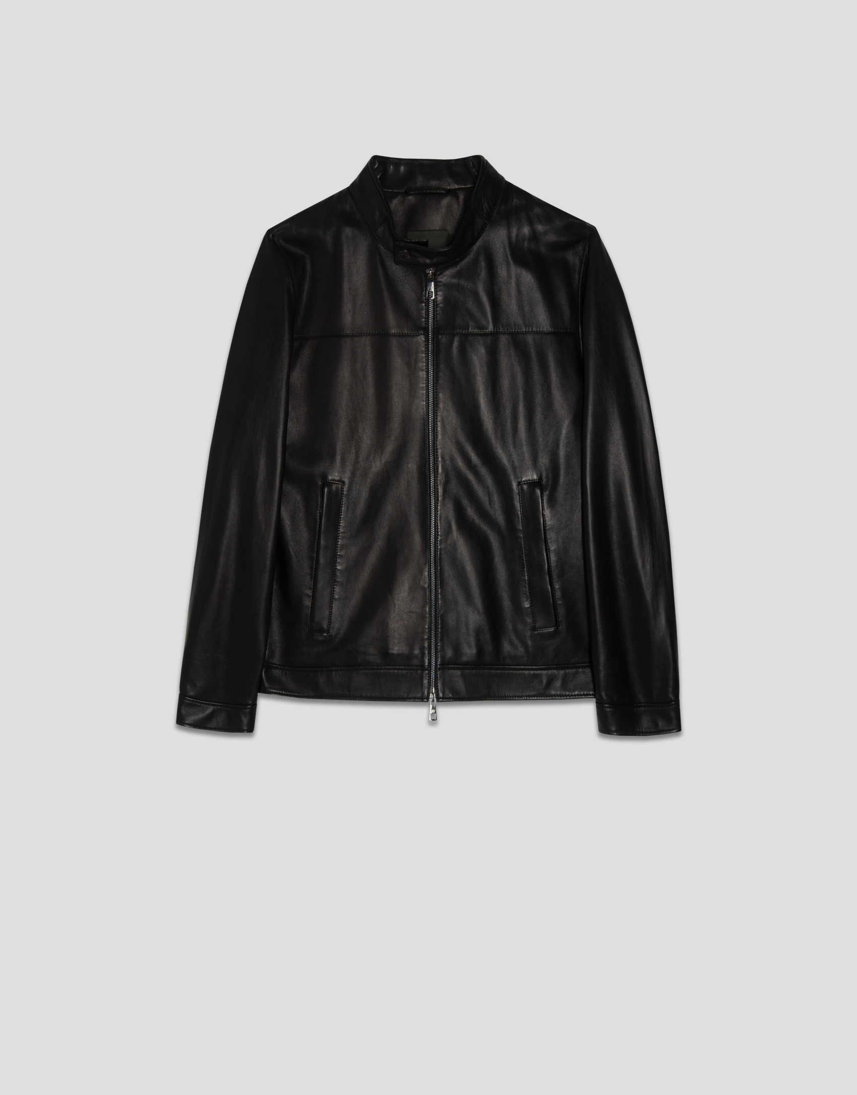 Black nappa leather jacket - Man - SS2025 | Roberto Verino