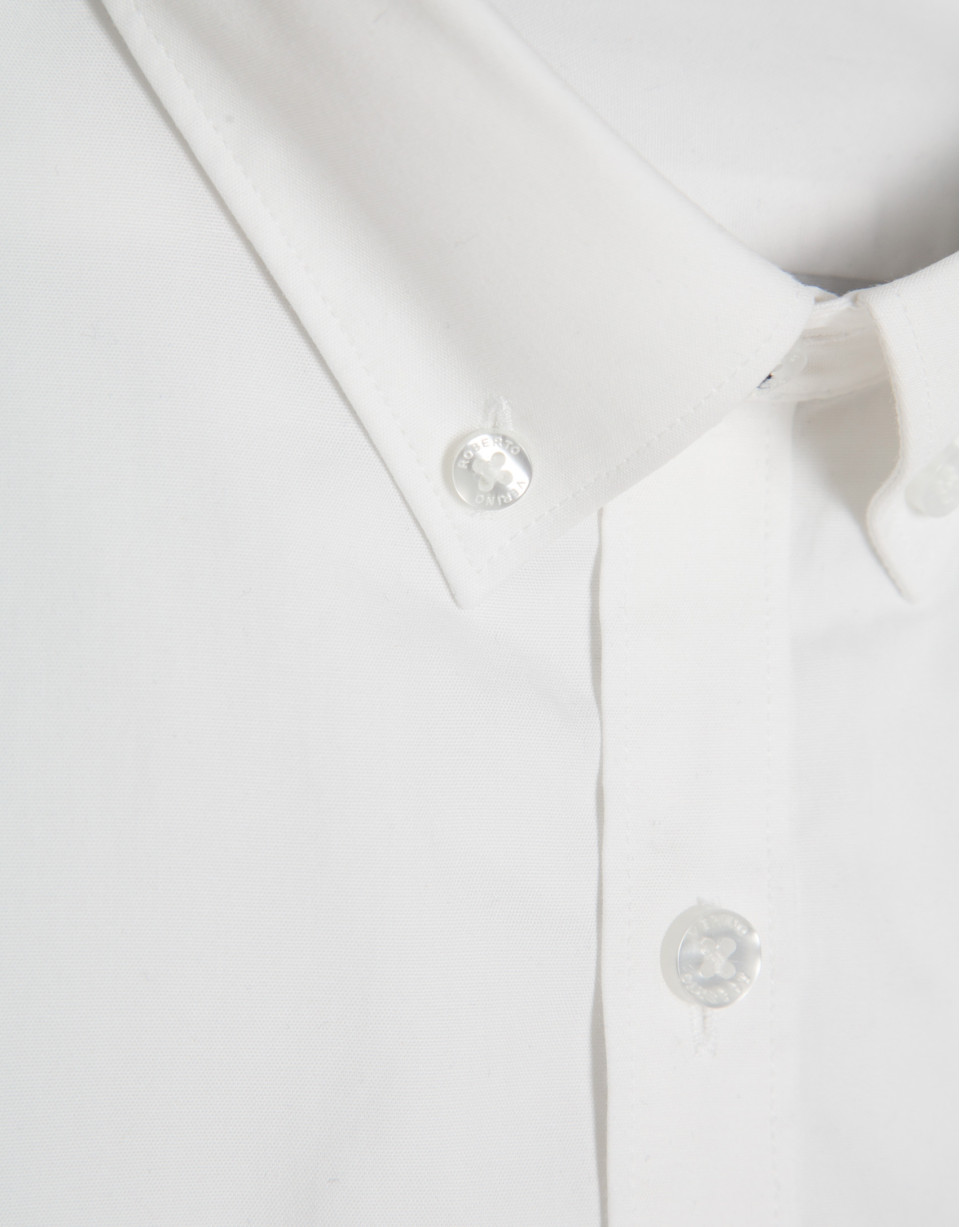 Regular fit optical white Oxford shirt - Man | Roberto Verino