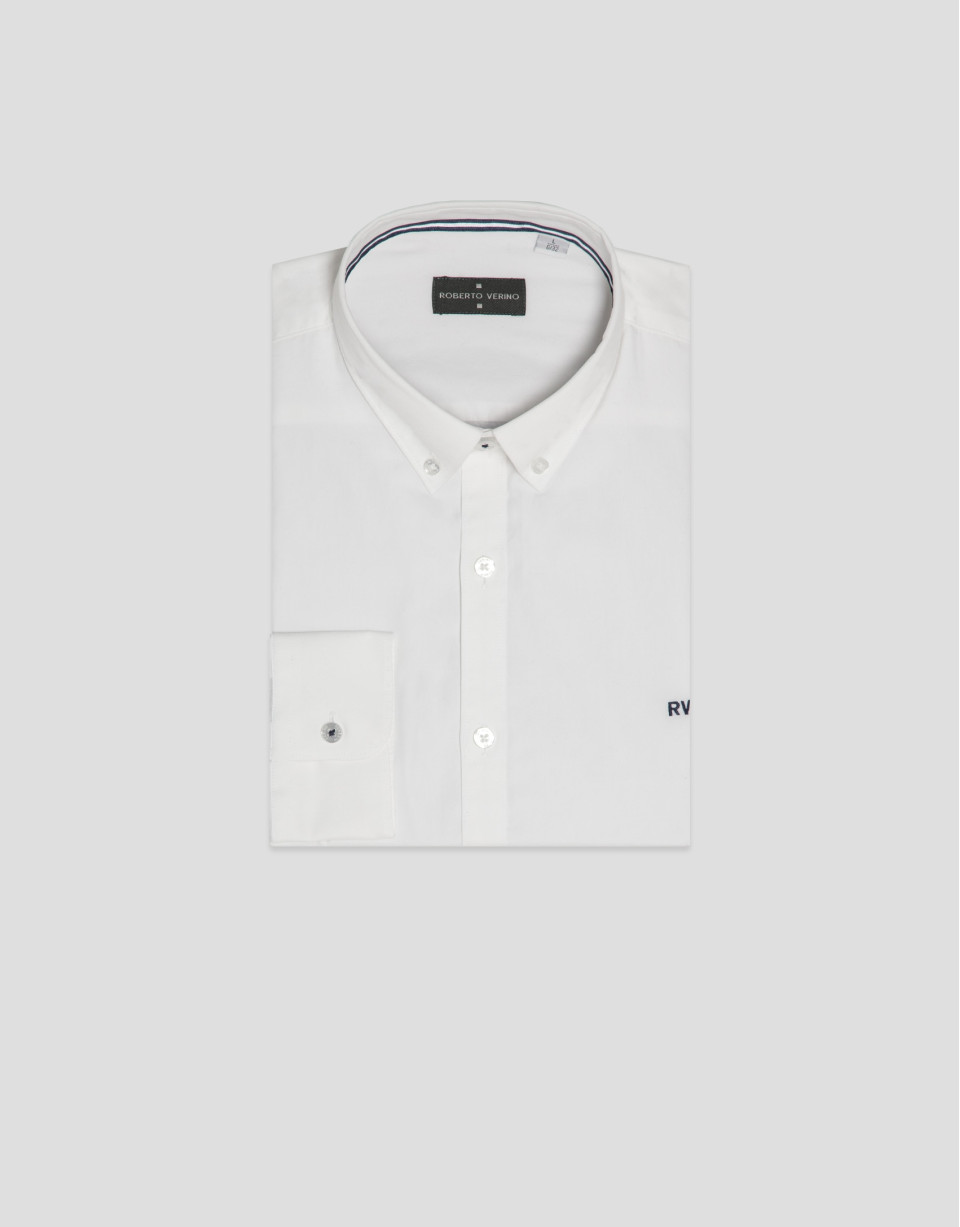 Camisa sport regular oxford blanco óptico | Roberto Verino