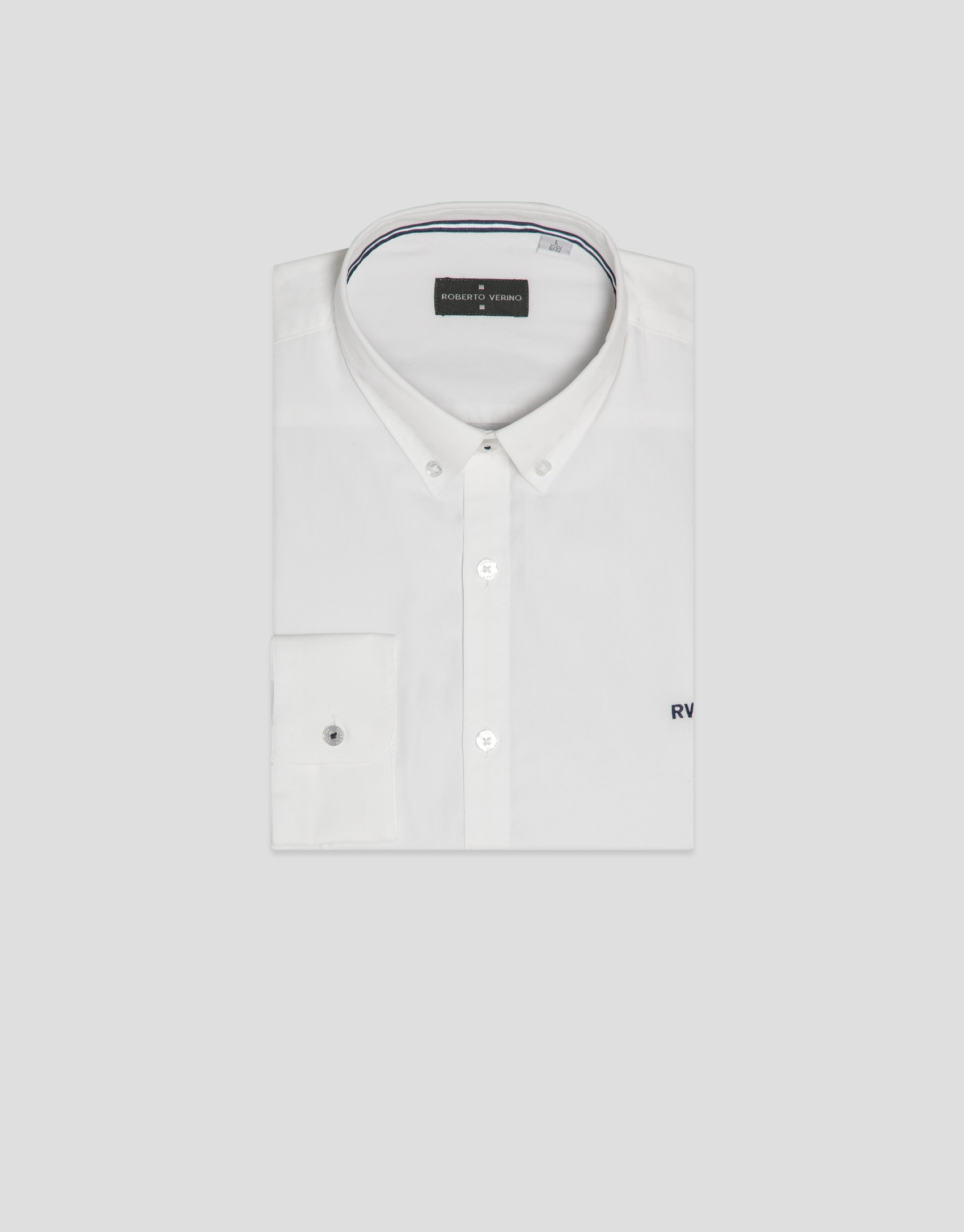 Regular fit optical white Oxford shirt - Man | Roberto Verino