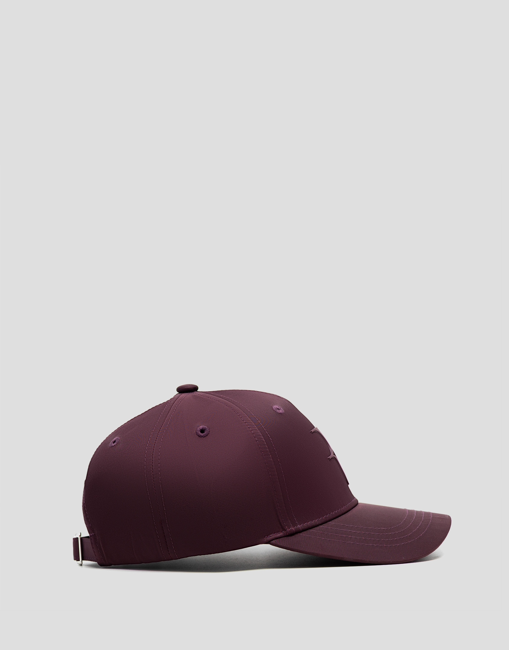 Burgundy nylon visor with embossed logo - Woman | Roberto Verino