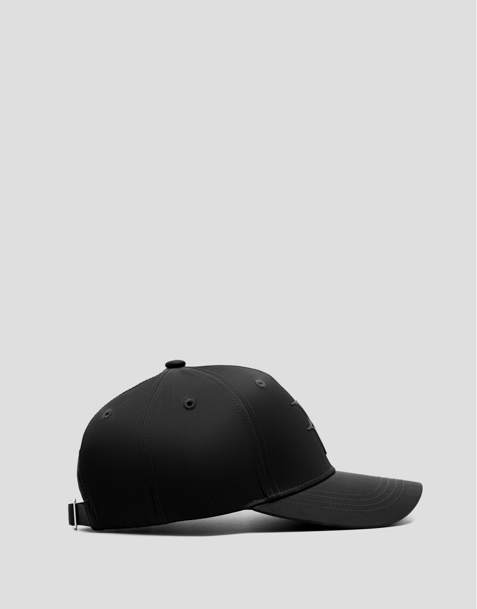 Visera nailon negra con logo en relieve - Mujer | Roberto Verino