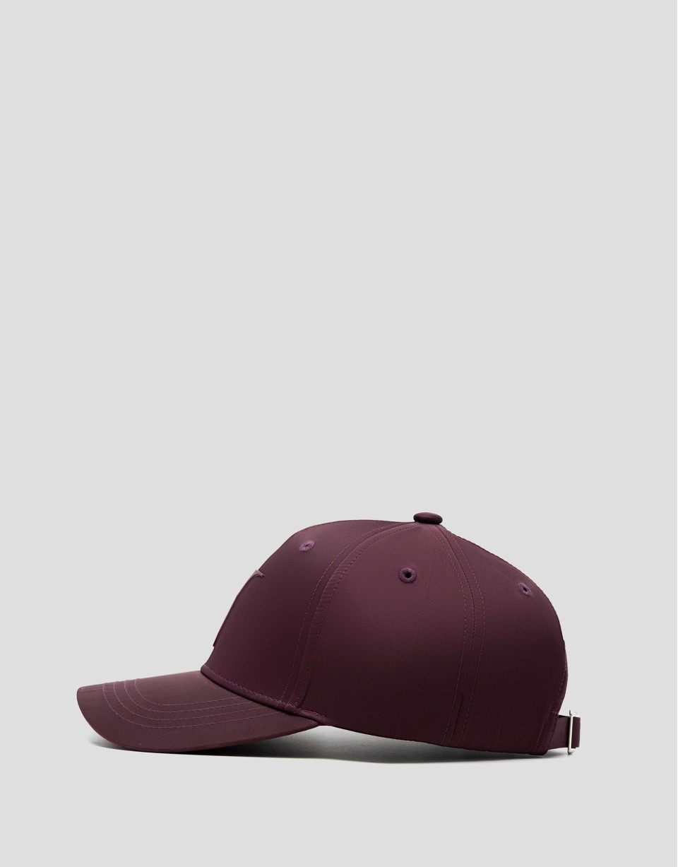Burgundy nylon visor with embossed logo - Woman | Roberto Verino