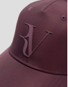 Burgundy nylon visor with embossed logo - Woman | Roberto Verino