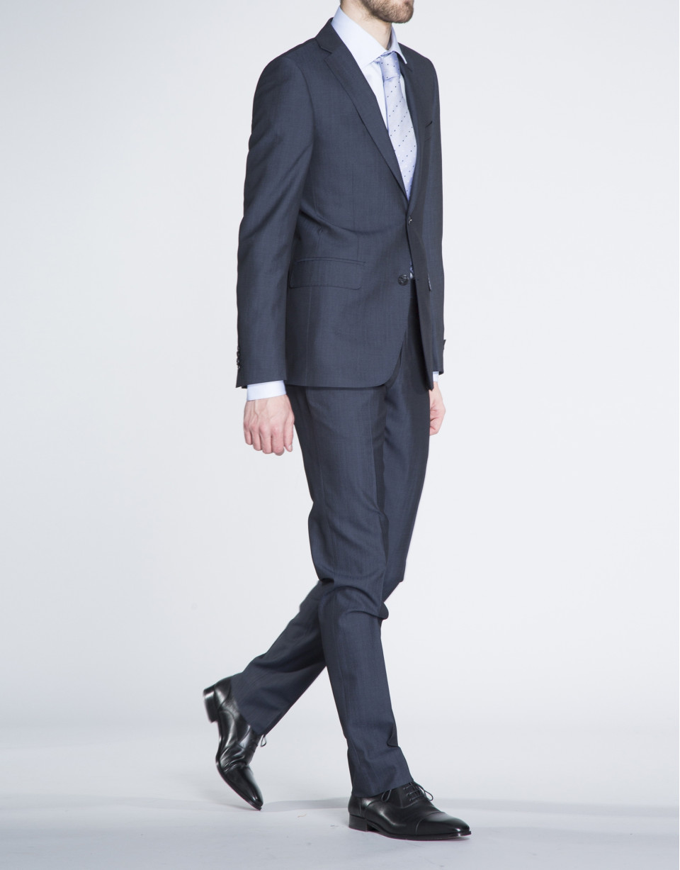 Plain navy blue suit