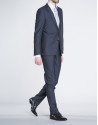 Plain navy blue suit