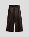 Pantalón ancho napa marrón - Mujer - OI2025 | Roberto Verino