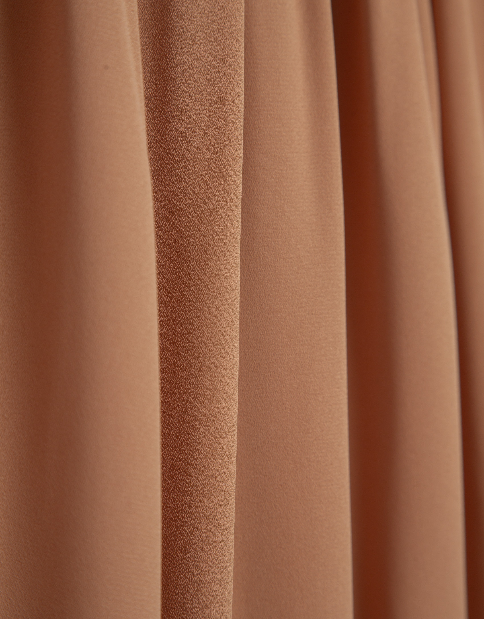 Sleeveless puffed blouse in camel crepe - Woman | Roberto Verino