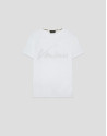 Camiseta manga corta blanca con aplicaciones ... | Roberto Verino
