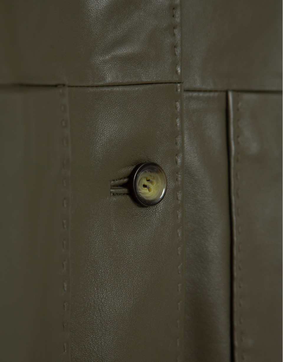 Chaqueta con bolsillos napa verde - Mujer | Roberto Verino