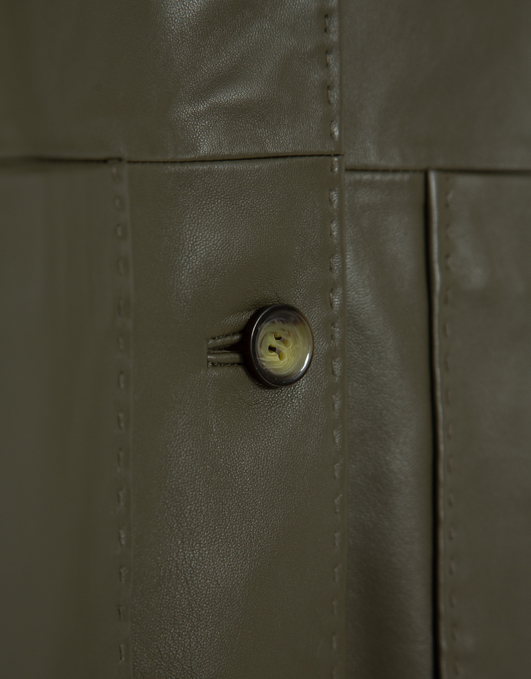 Green napa leather jacket with pockets - Woman | Roberto Verino