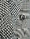 Black and white Welsh plaid double-breasted coat | Roberto Verino